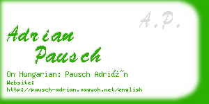 adrian pausch business card